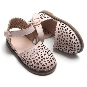 Consciously Baby Leather Pocket Sandal | Color 'Dusty Pink' | Hard Sole - Size 9